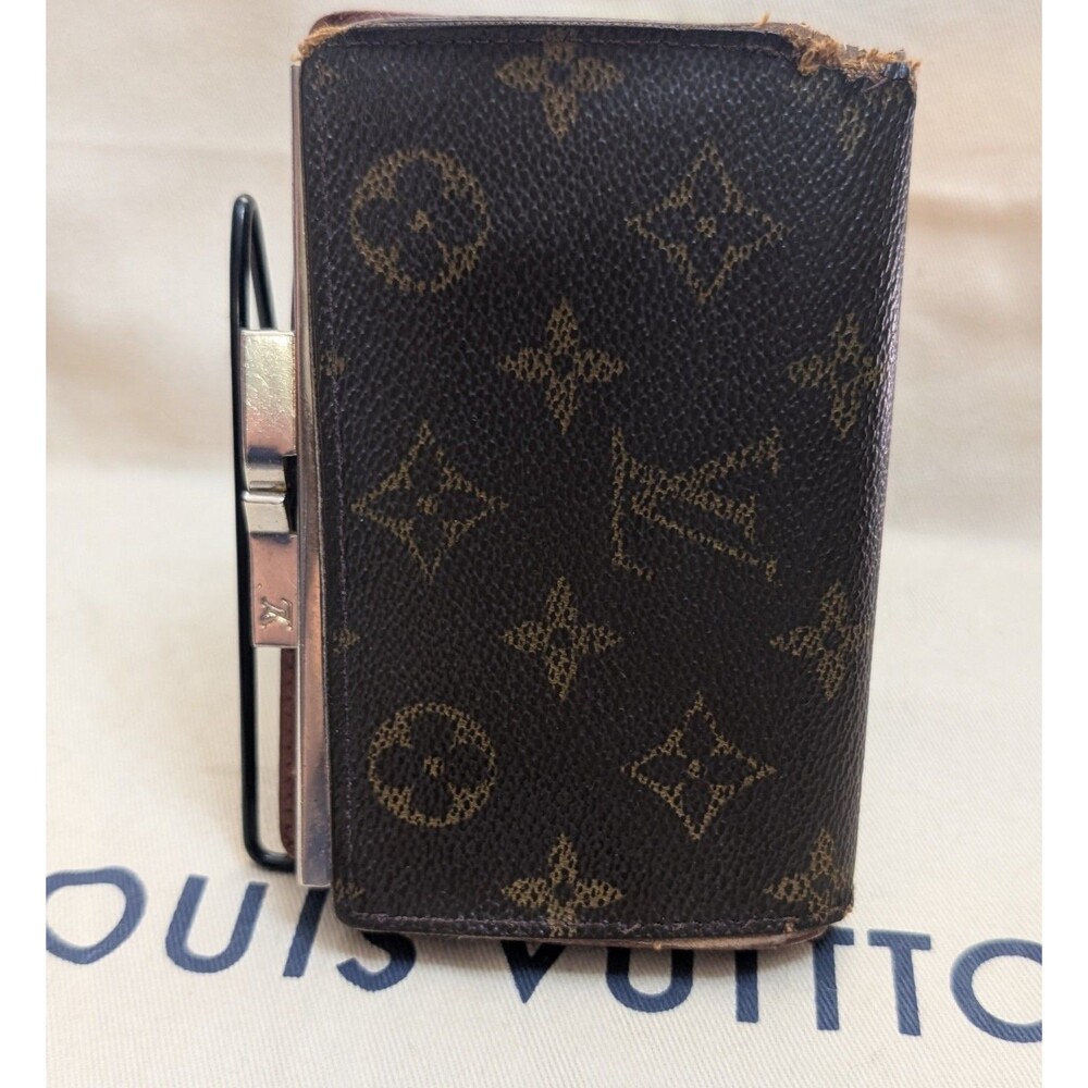 Louis Vuitton Monogram Kiss-Lock Bifold Wallet Vintage Made in USA S01901 - Picture 3 of 9